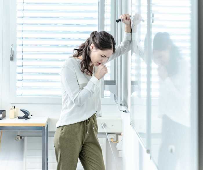 Asthmapatientin Emma hustet