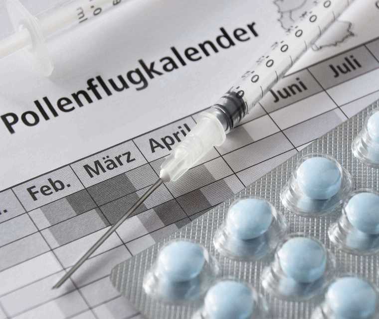 Pollenflugkalender, Spritze und Tabletten
